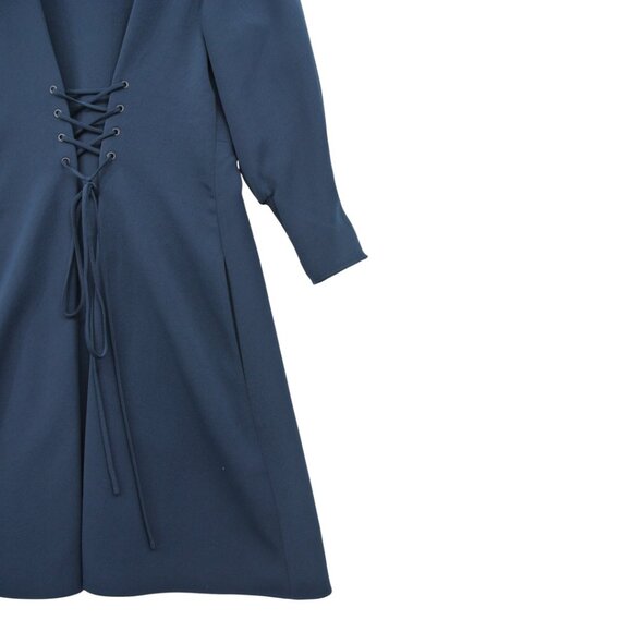 NWT Tibi Navy A-Line Mini Dress Size 4 - Picture 3 of 10